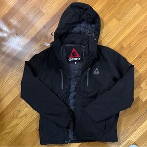 Gerry Weber Men's Black Heavy Duty Insulated Jacket Removable Hood